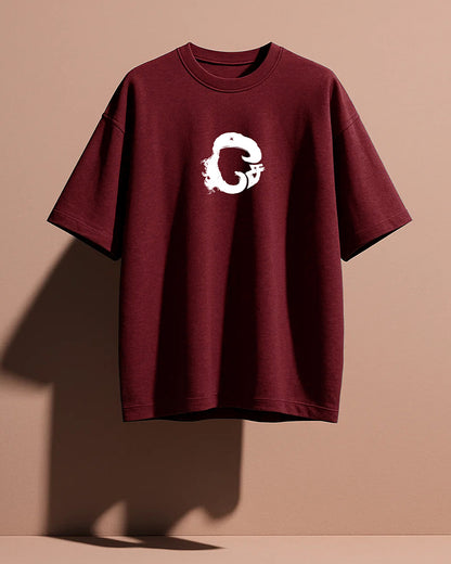 Chequera Vibe – Bold Back Print Style Tee- Maroon