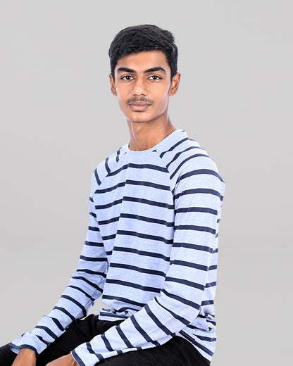 J&JP Men's Stripes Full sleeve Tshirt