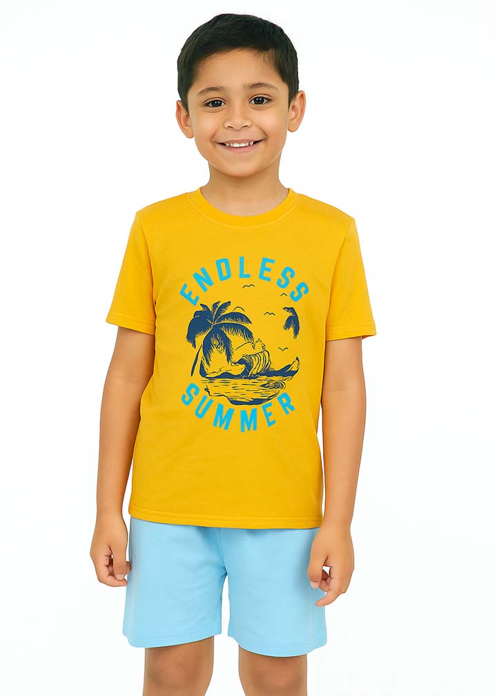 J&JP Kids Boys Printed T-shirt and Shorts Set