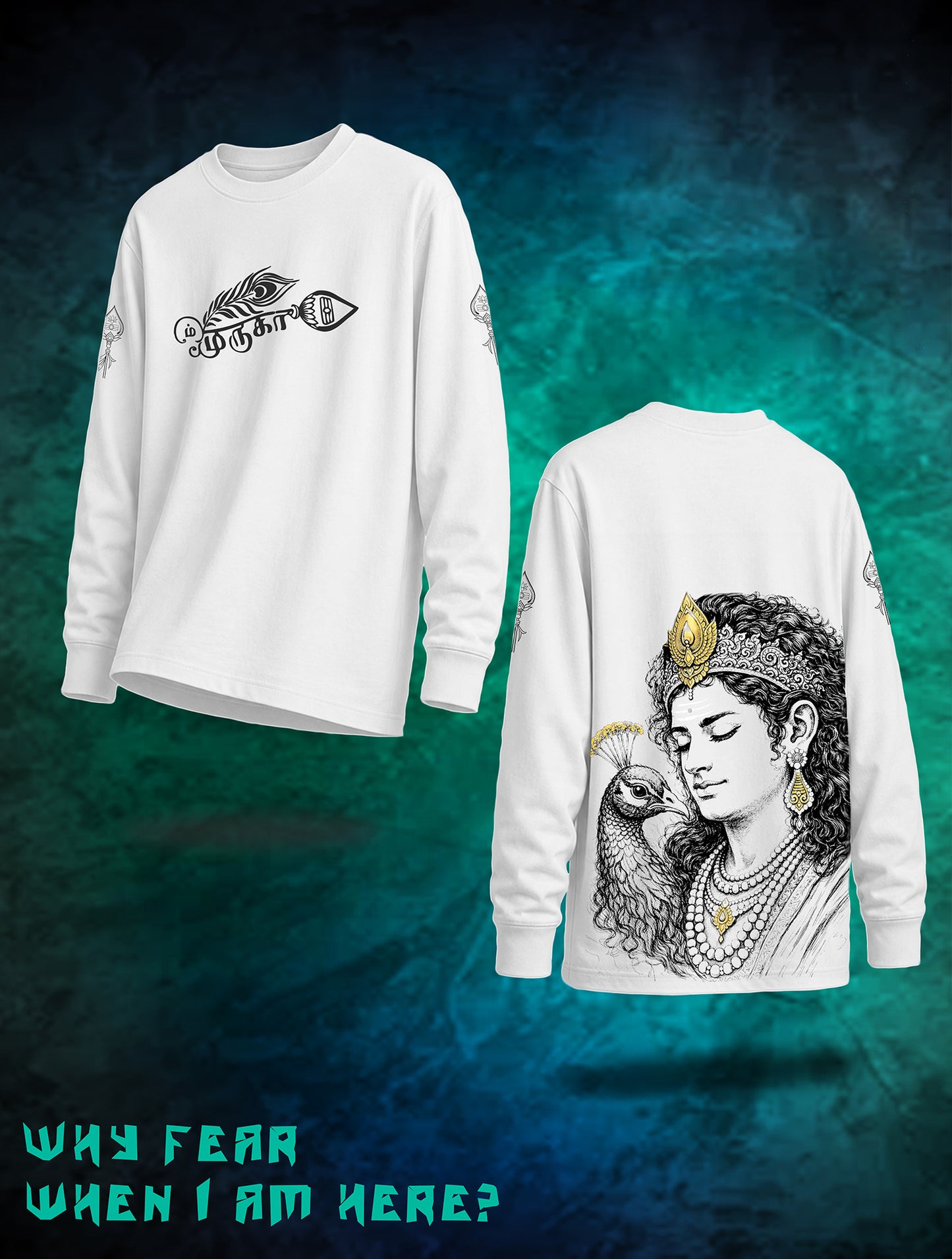 LORD MURUGAN DIVINE GRAPHIC FULL SLEEVE T-SHIRT