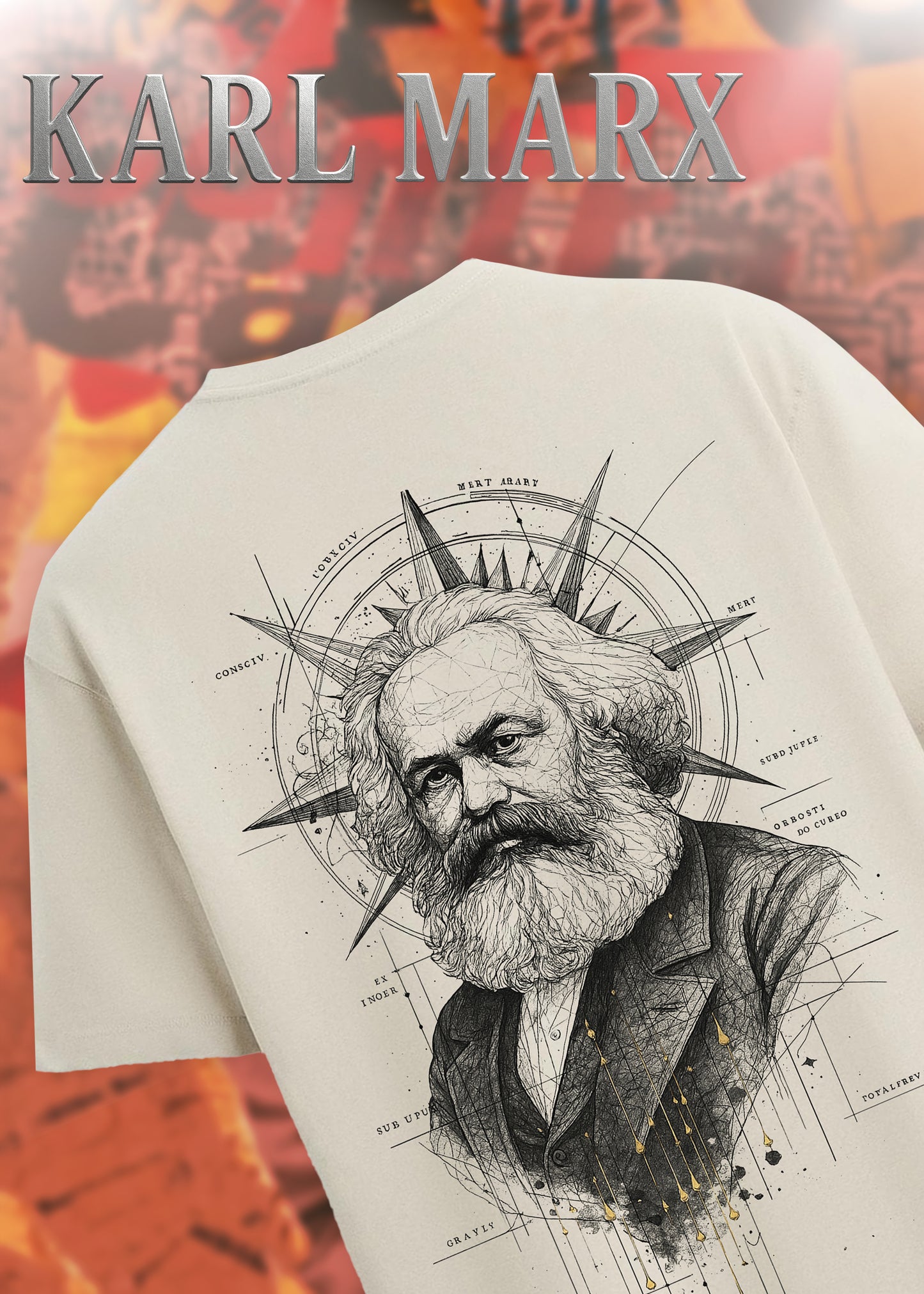 Karl Marx Printed Half Sleeve T-Shirt for Men