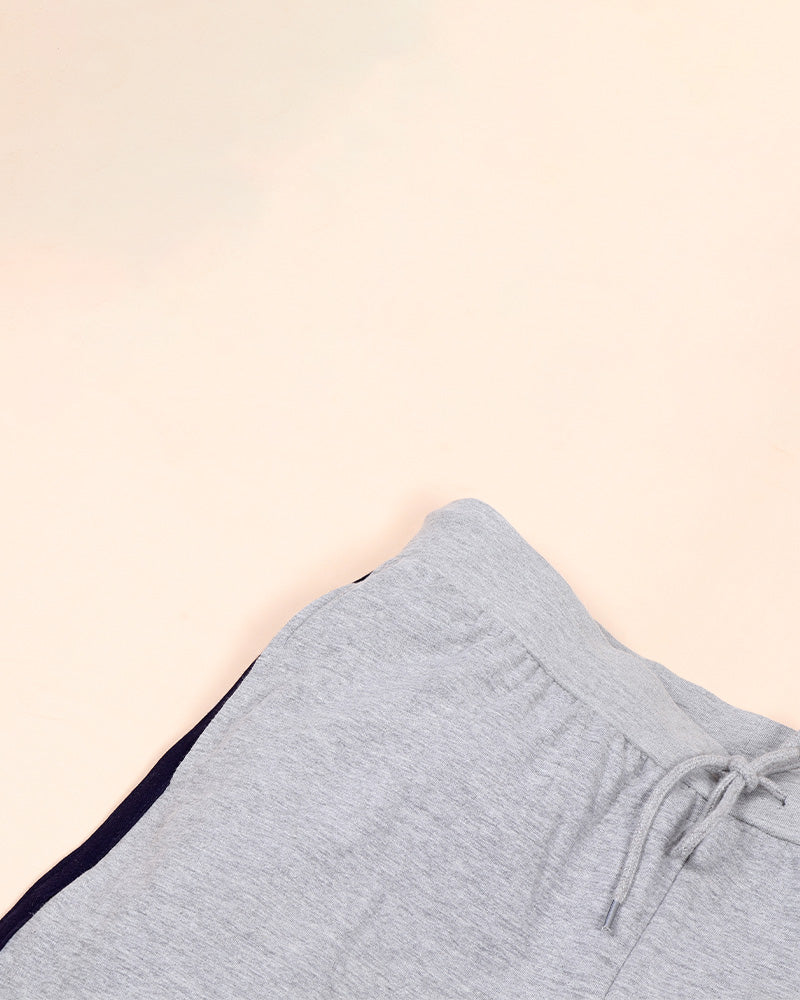 Men Grey Solid Loopknit Shorts