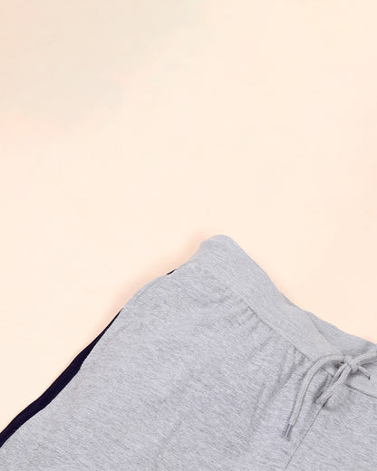 Men Grey Solid Loopknit Shorts