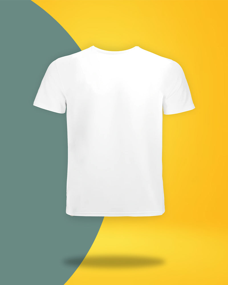J&JP Men's Graphic Prined Half sleeve Tshirt-White