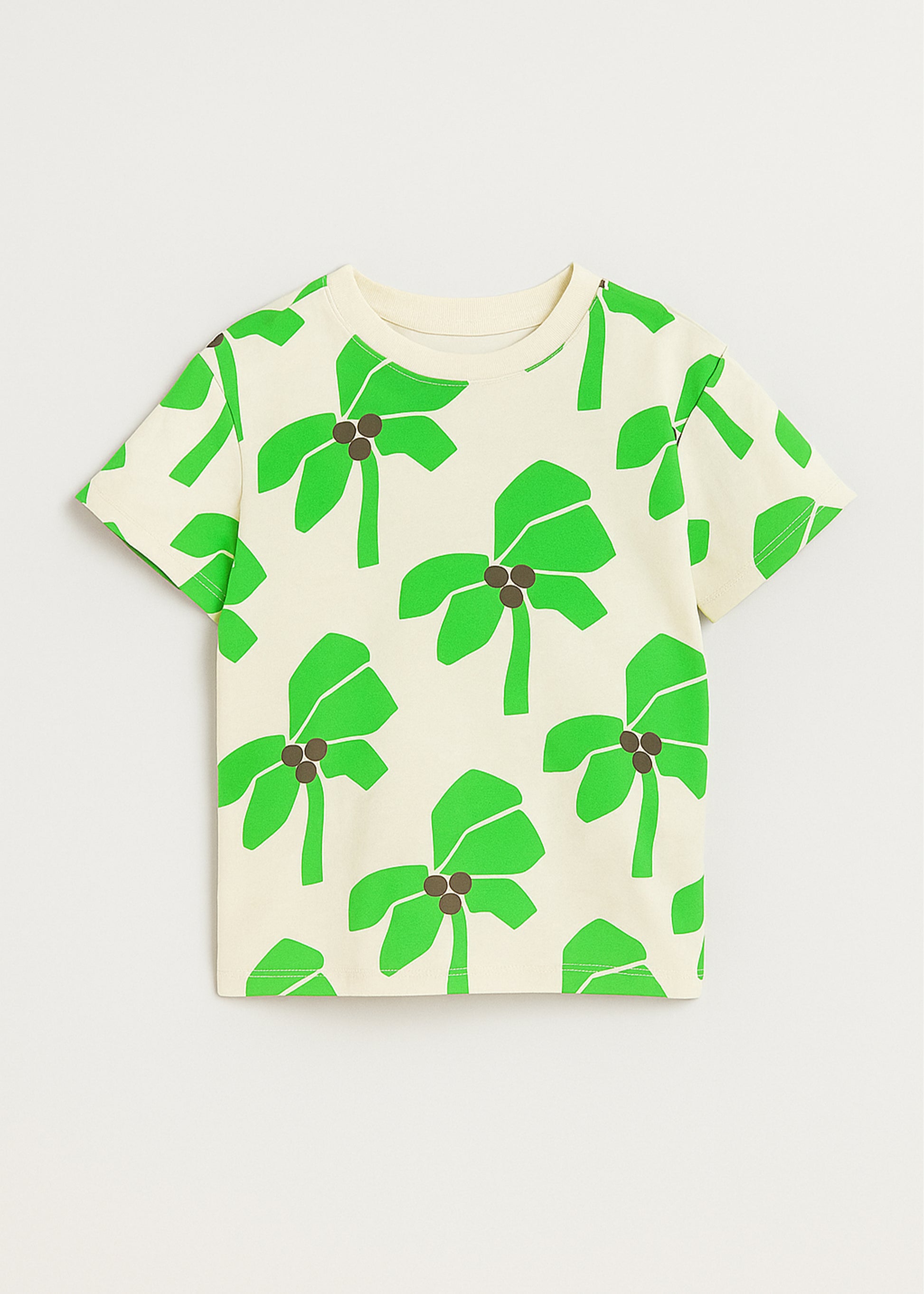 J&JP Boys Printed Half Sleeve T-Shirt- Off White