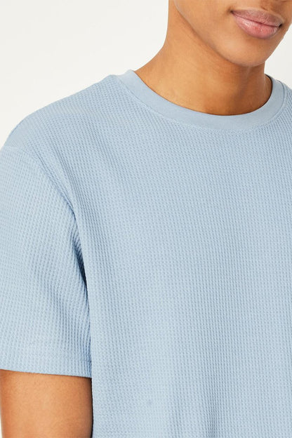 J&JP Texture tshirt-Sky blue