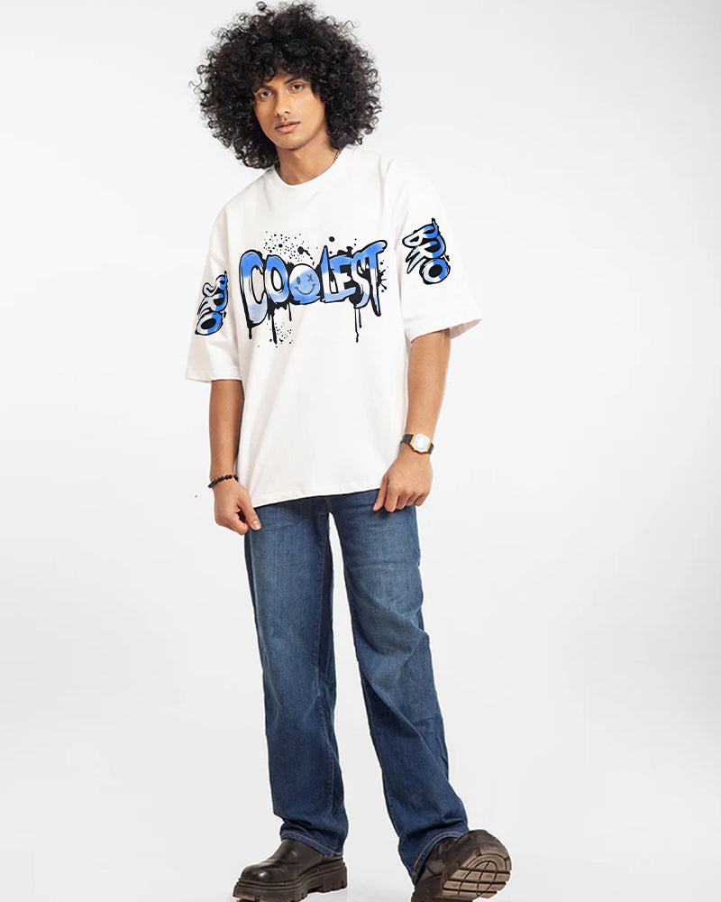 J&JP Mens oversized Puff Printed Tshirt