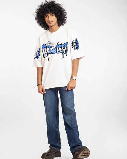 J&JP Mens oversized Puff Printed Tshirt