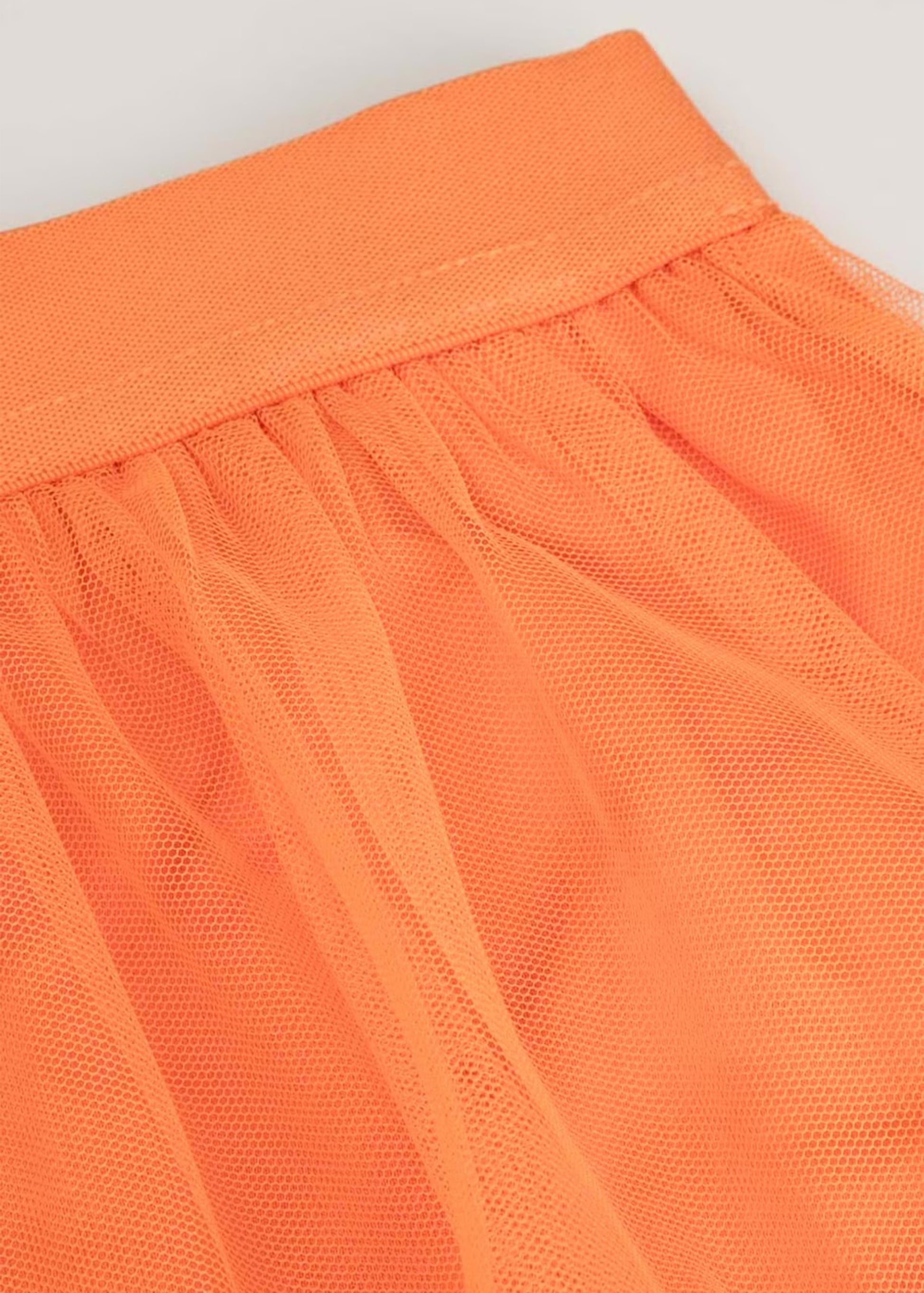 Kid Girls Solid Orange Skirt