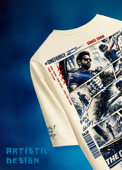 BLUE FAMILY Graphic T-Shirt – Comic Style Sports Fan Edition