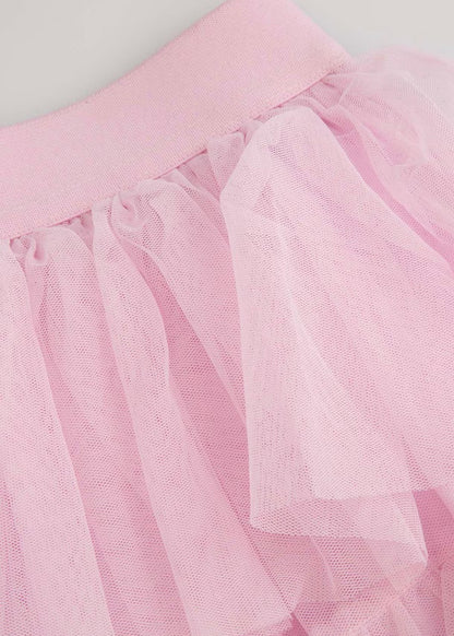 Kids Girls Solid Lite Pink Skirt