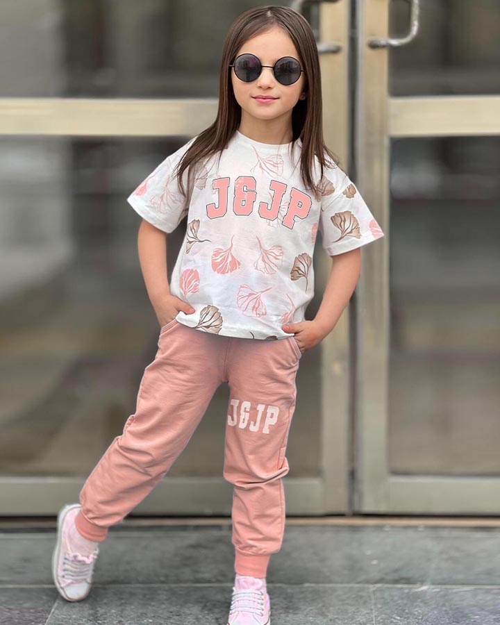 Kids-Girls- Set-Peach