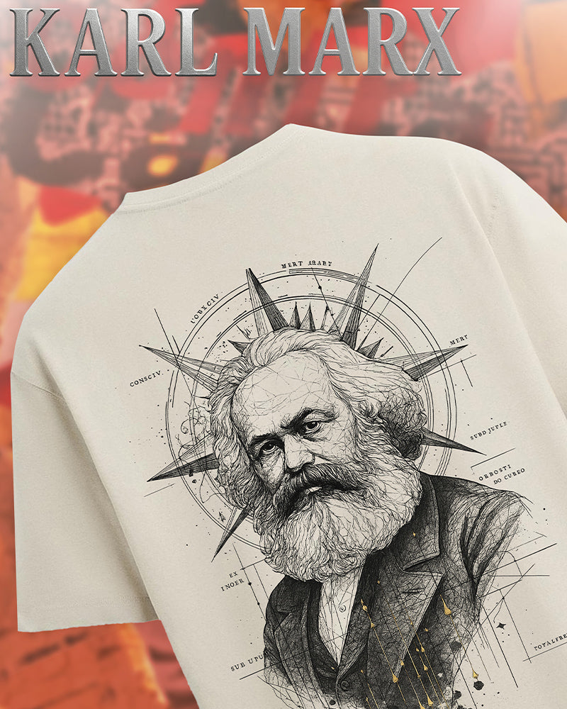 Karl Marx Printed Half Sleeve T-Shirt for Men