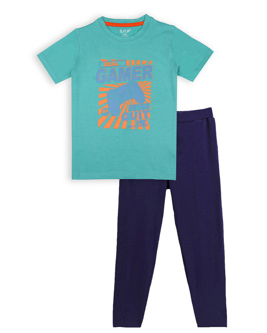 J&JP Kids Boys Printed T-shirt and Pant Set