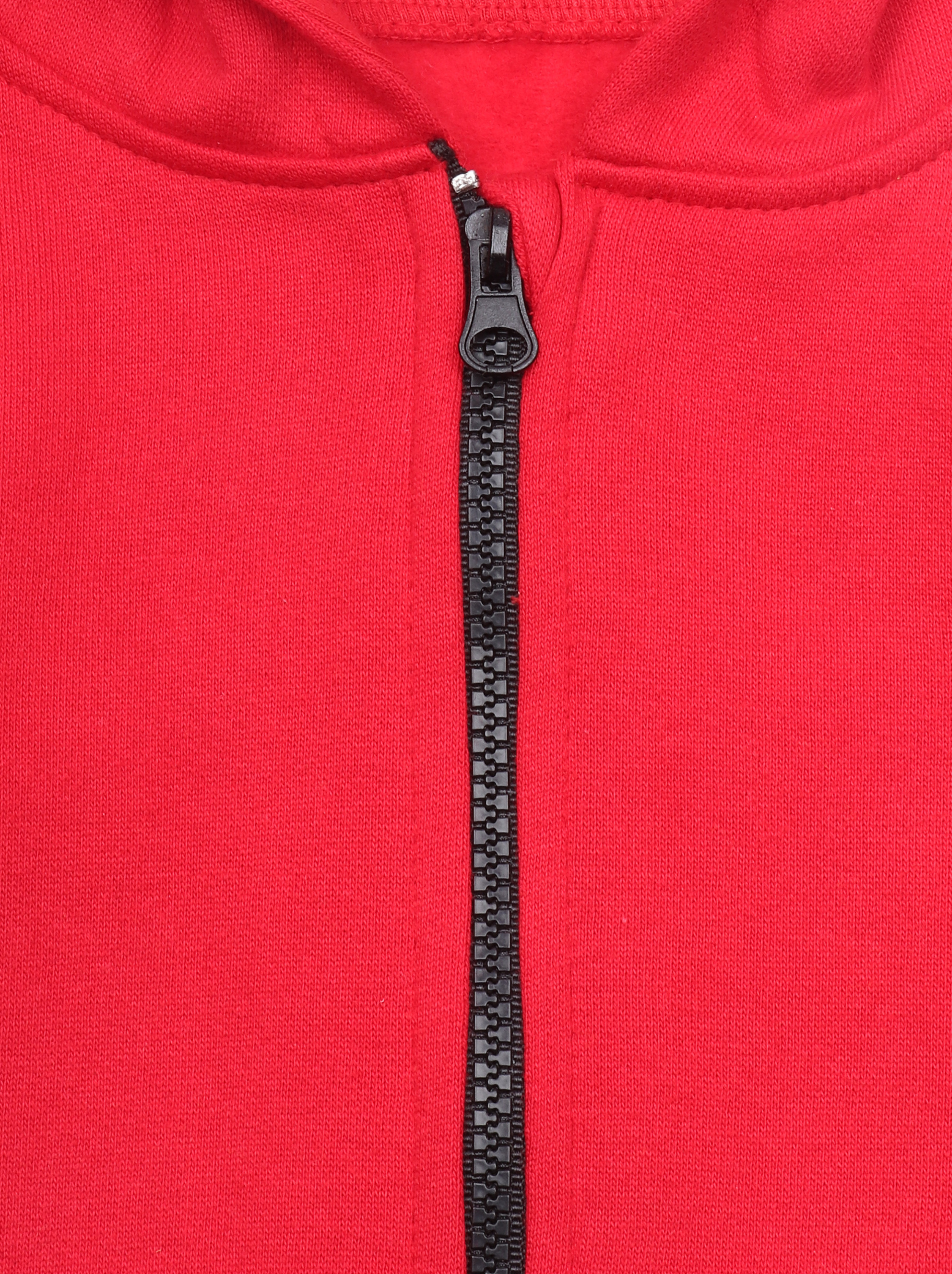 Kids Unisex Red Full Sleeve Zipper Hoodie