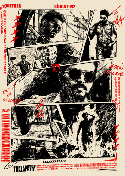 JANA NAYAGAN Thalapathy Vijay T-Shirt for Men – J&JP Premium Graphic Tee