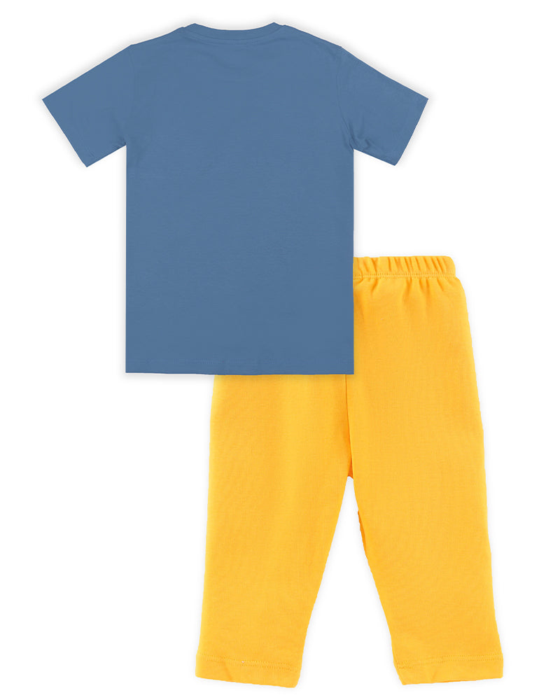 J&JP Kids Boys Printed T-shirt and Pant Set