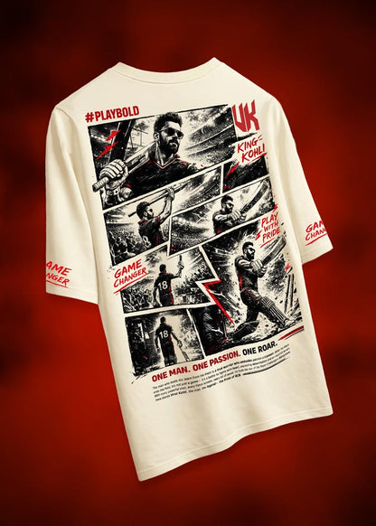 Red Army Play Bold Graphic Cricket Fan T-Shirt – Comic Panel Sports Edition