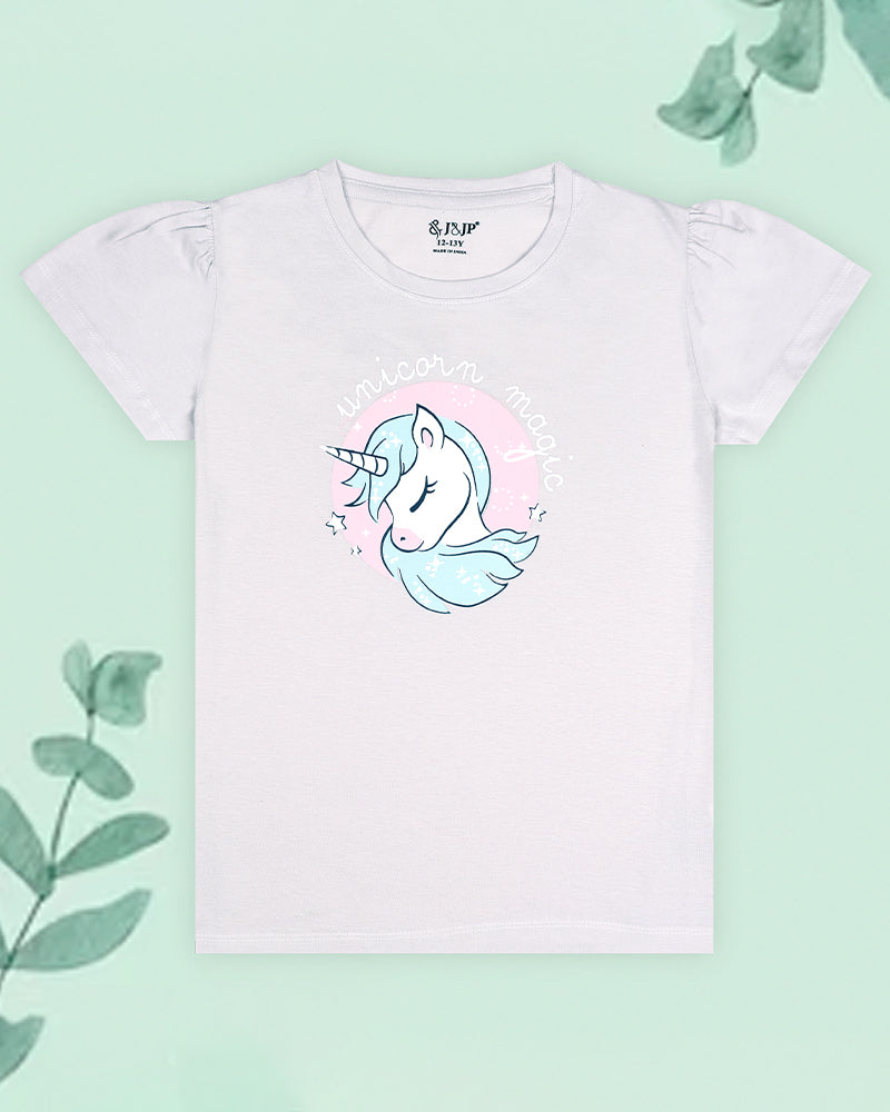 J&JP Kids Girls Printed T-shirt and Pant Set