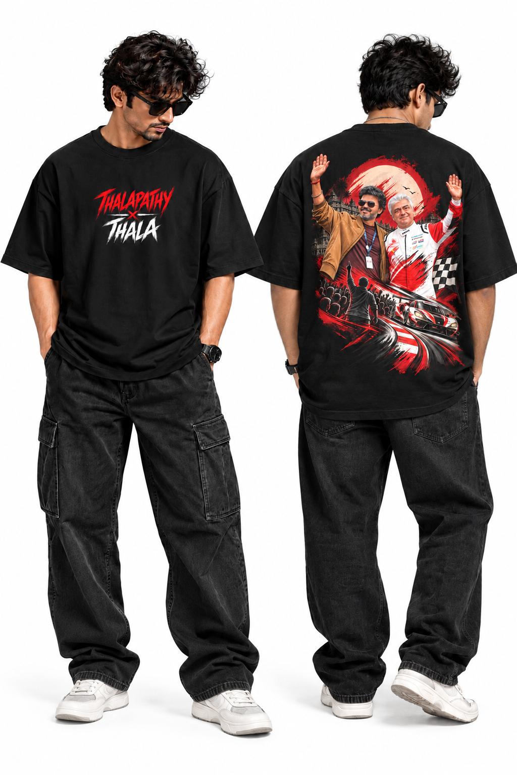 Thalapathy X Thala Graphic Printed T-Shirt