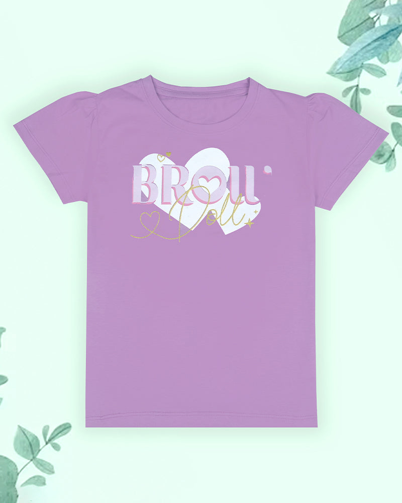 J&JP Kids Girls Printed T-shirt and Pant Set