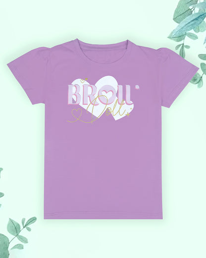 J&JP Kids Girls Printed T-shirt and Pant Set