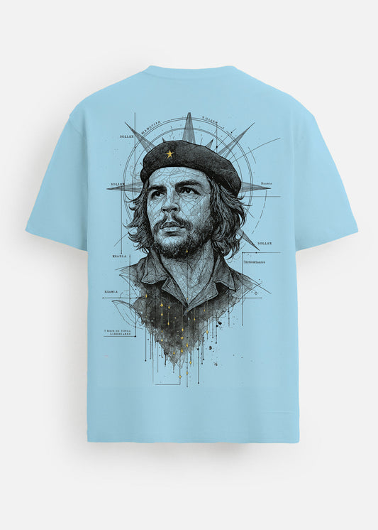 GOAT Series Iconic Chequera Back Graphic Regular Fit T-Shirt for Men- Blue