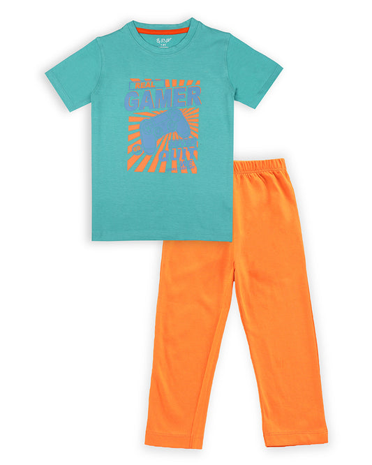 J&JP Kids Boys Printed T-shirt and Pant Set