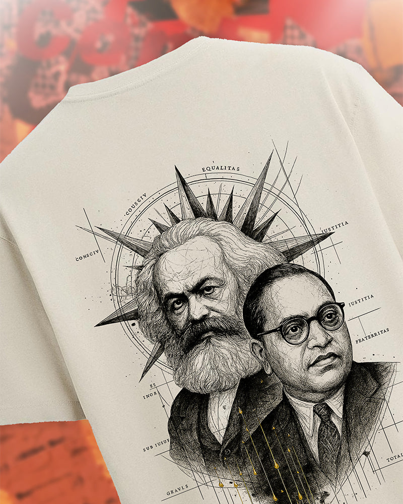Karl Marx Ambedkar Printed Half Sleeve T-Shirt for Men