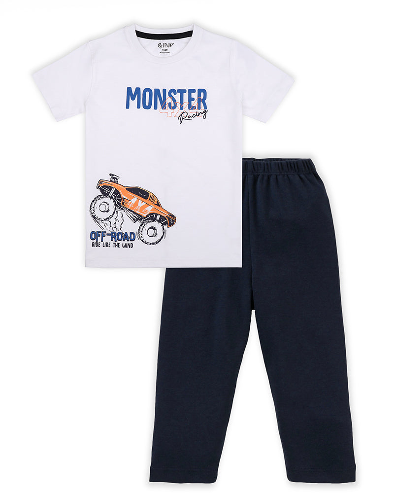 J&JP Kids Boys Printed T-shirt and Pant Set