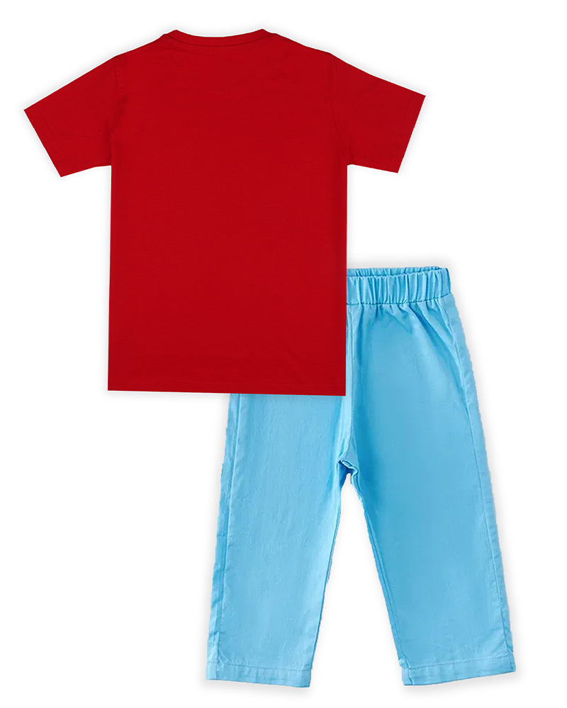 J&JP Kids Boys Printed T-shirt and Pant Set