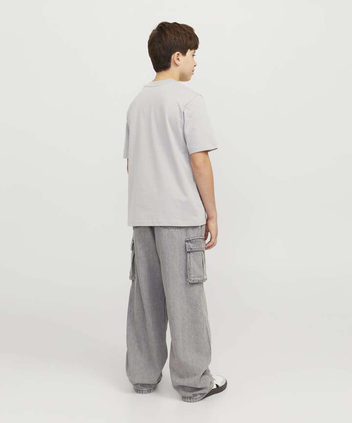 Aathichudi Tamil Printed Boys Oversized T-Shirt- Grey