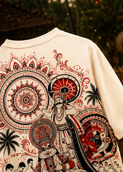 Onaparvam Oversized T-Shirt – Kerala Onam Heritage Edition | J&JP