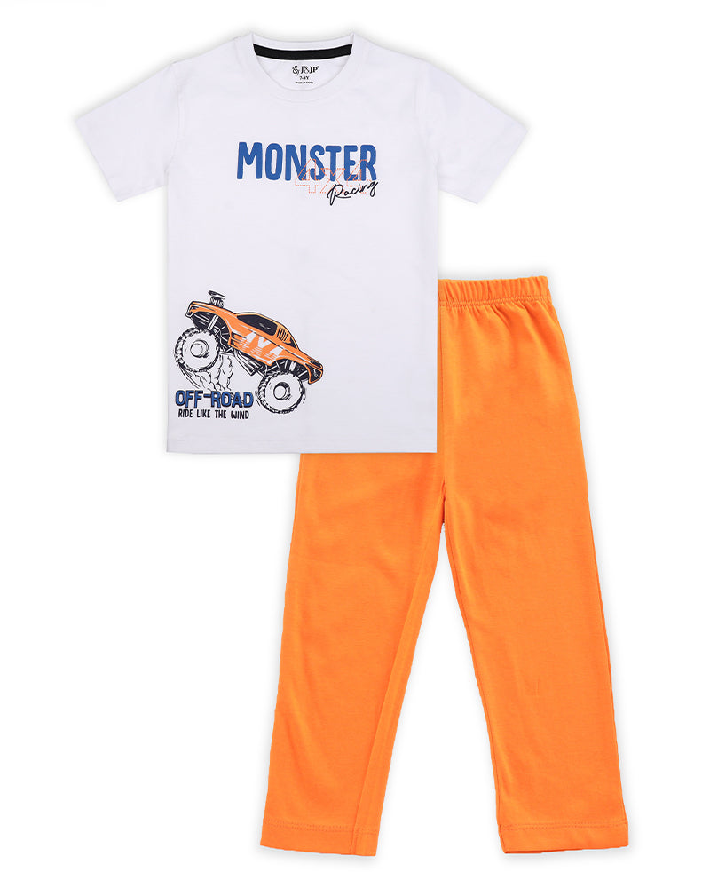 J&JP Kids Boys Printed T-shirt and Pant Set