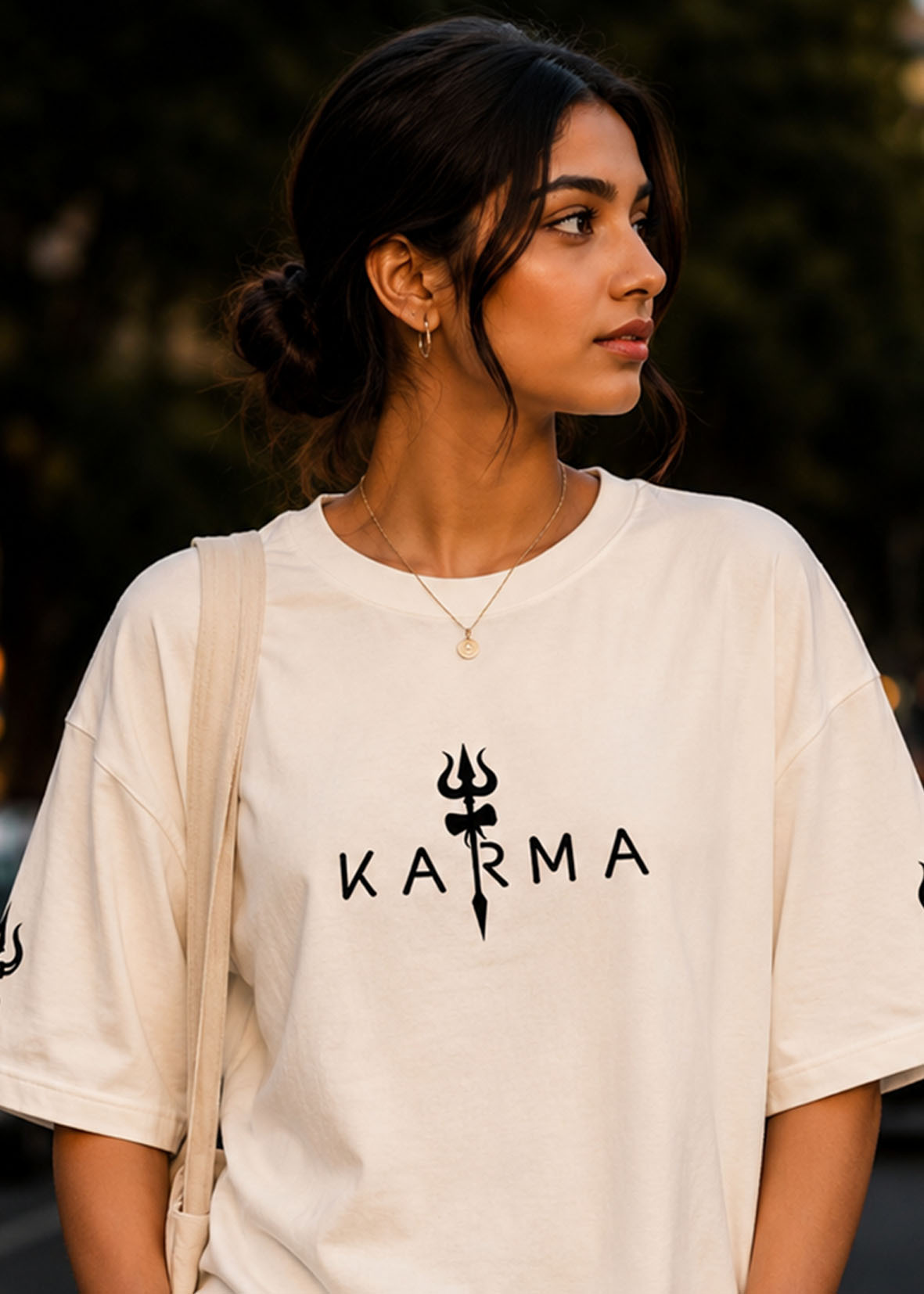 Womens Lord Shiva Artistic HD Print T-Shirt – Sleeve Printed Cotton Tee