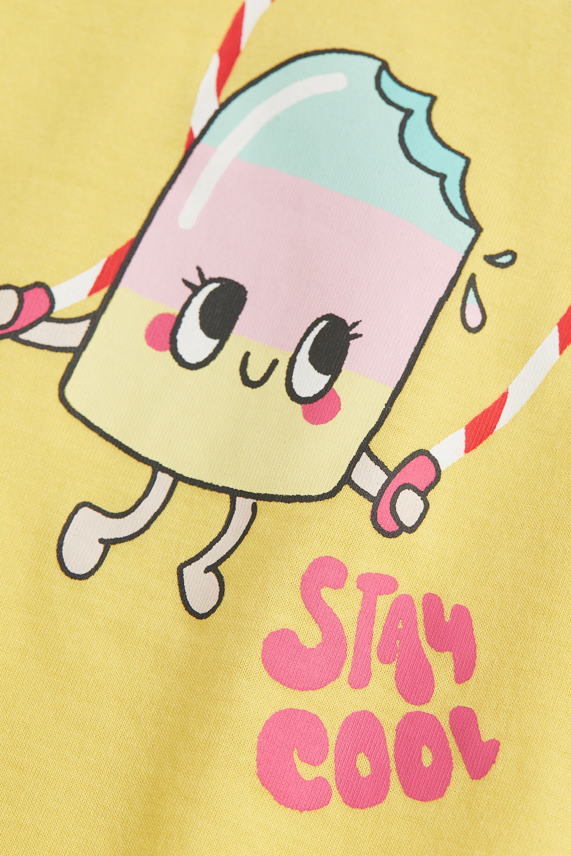 J&JP Girls Ice Cream Graphic Printed T-Shirt and Shorts Set