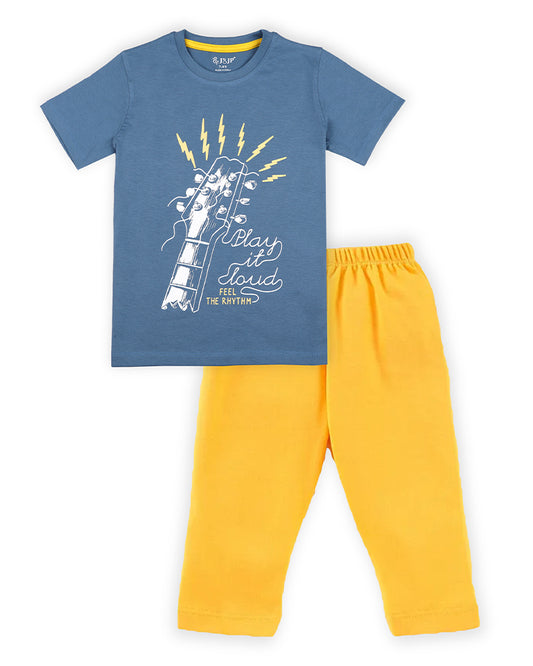 J&JP Kids Boys Printed T-shirt and Pant Set