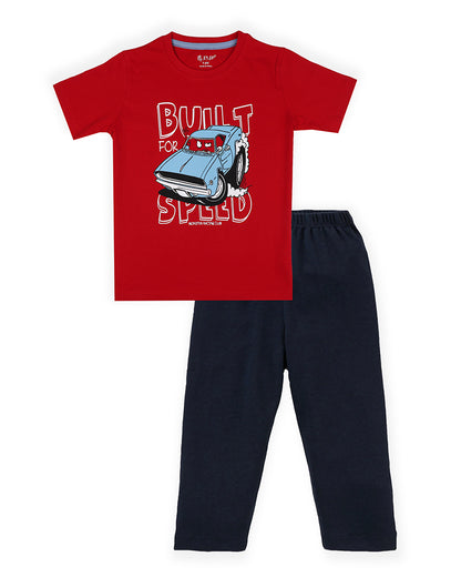 J&JP Kids Boys Printed T-shirt and Pant Set