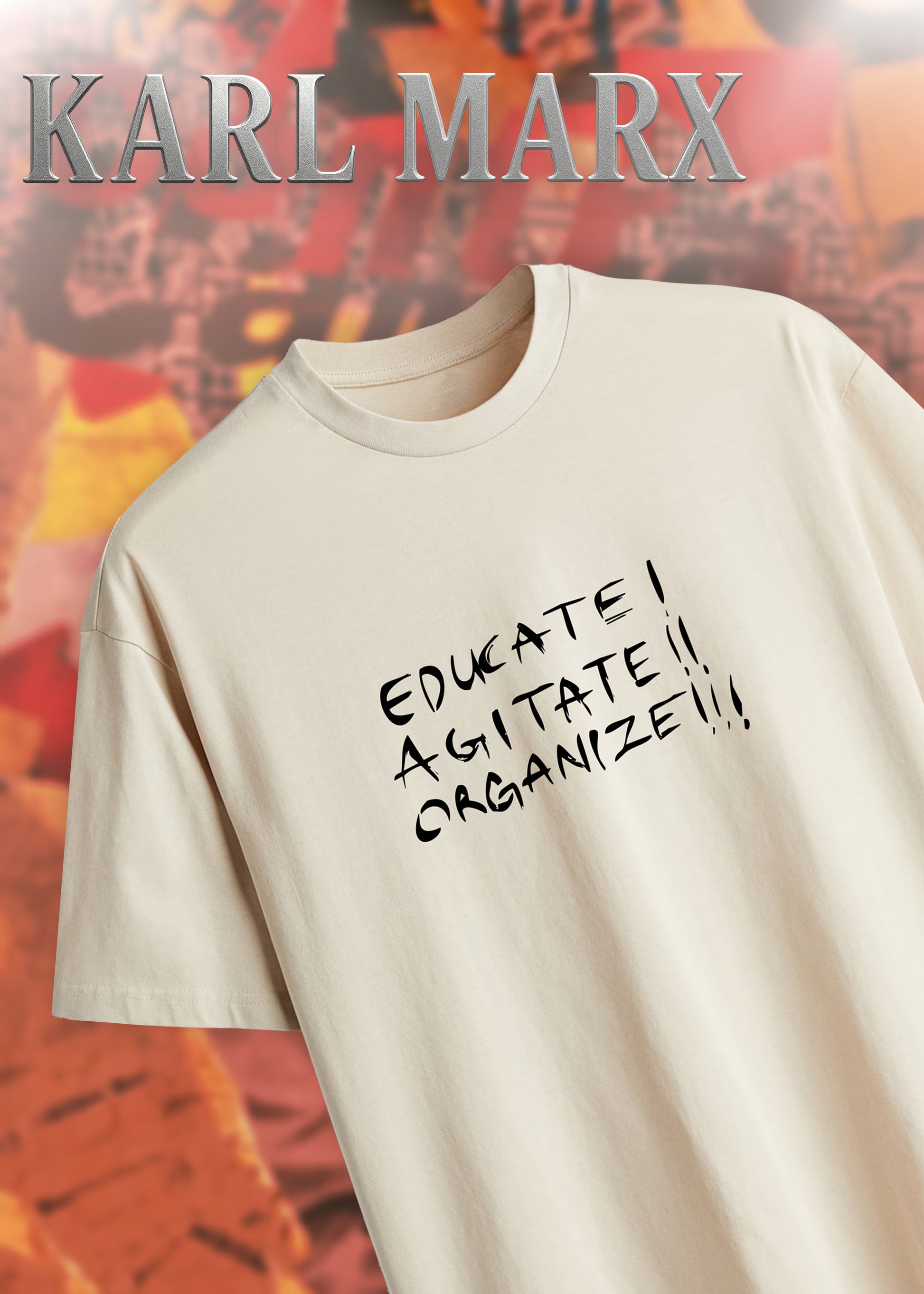 Karl Marx Printed Half Sleeve T-Shirt for Men