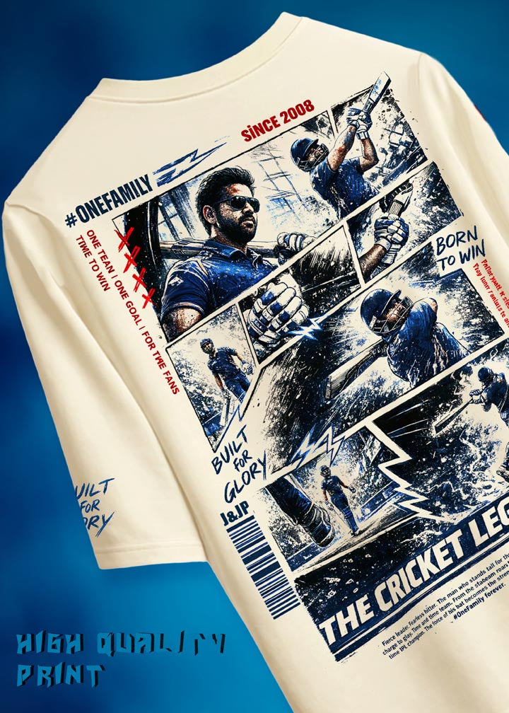 BLUE FAMILY Graphic T-Shirt – Comic Style Sports Fan Edition