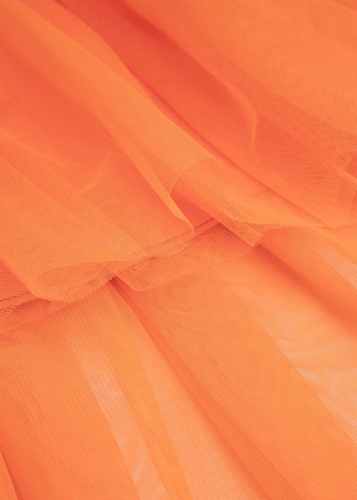 Kid Girls Solid Orange Skirt