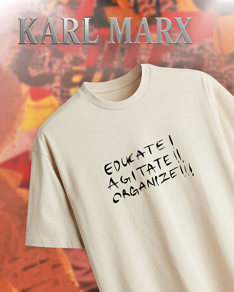Karl Marx Printed Half Sleeve T-Shirt for Men