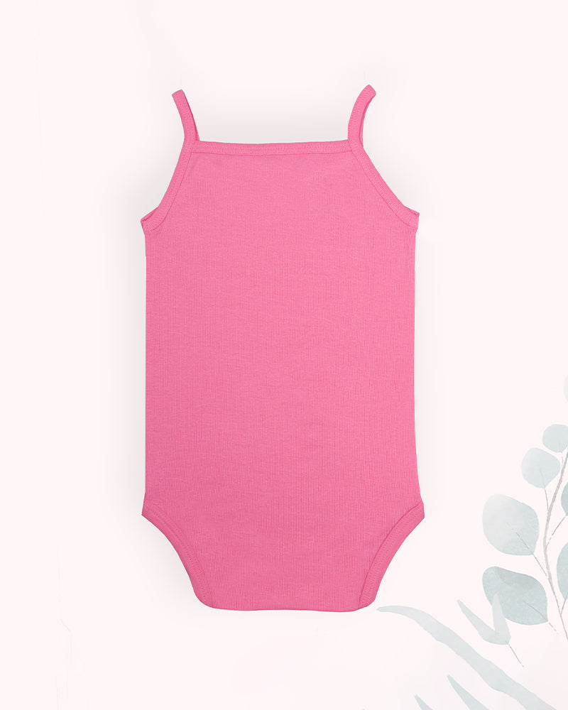 Babies Pink Sleeveless Cotton Romper
