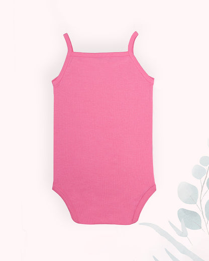 Babies Pink Sleeveless Cotton Romper