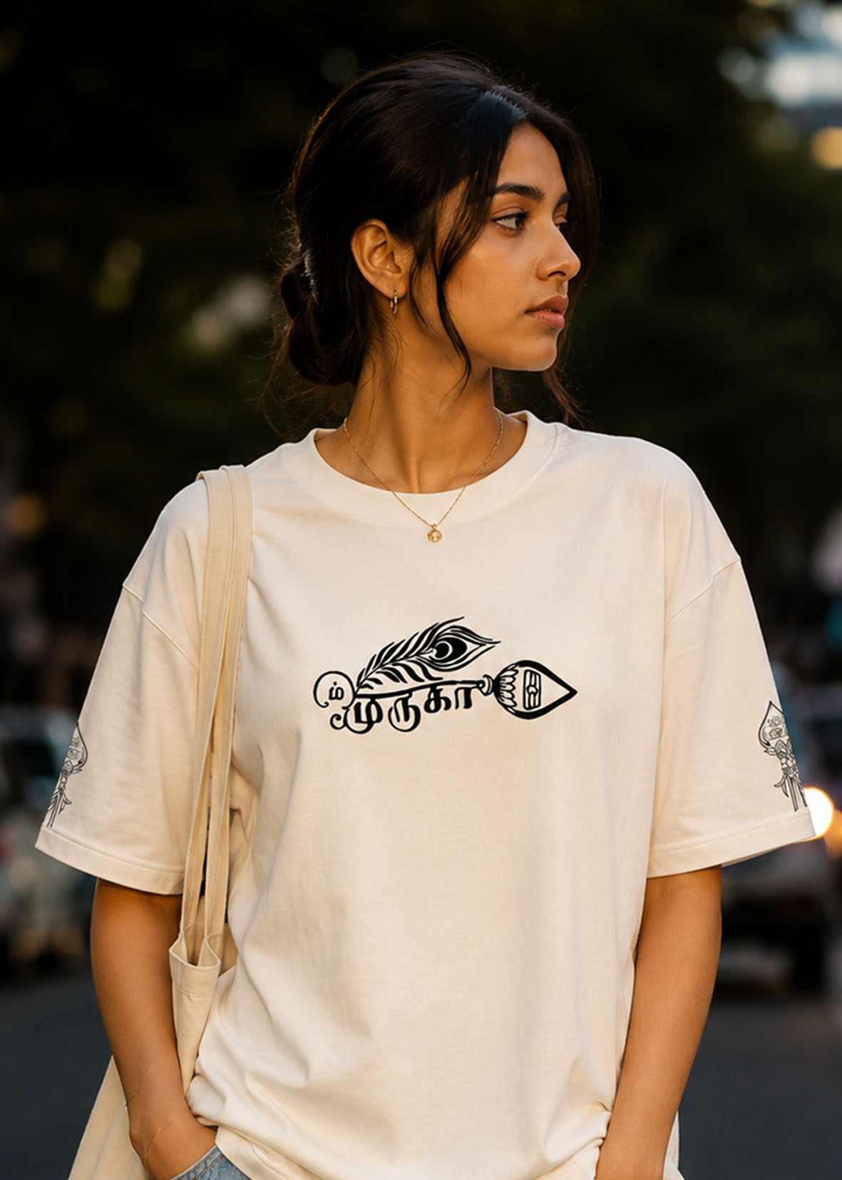 WOMENS LORD MURUGAN DIVINE GRAPHIC T-SHIRT