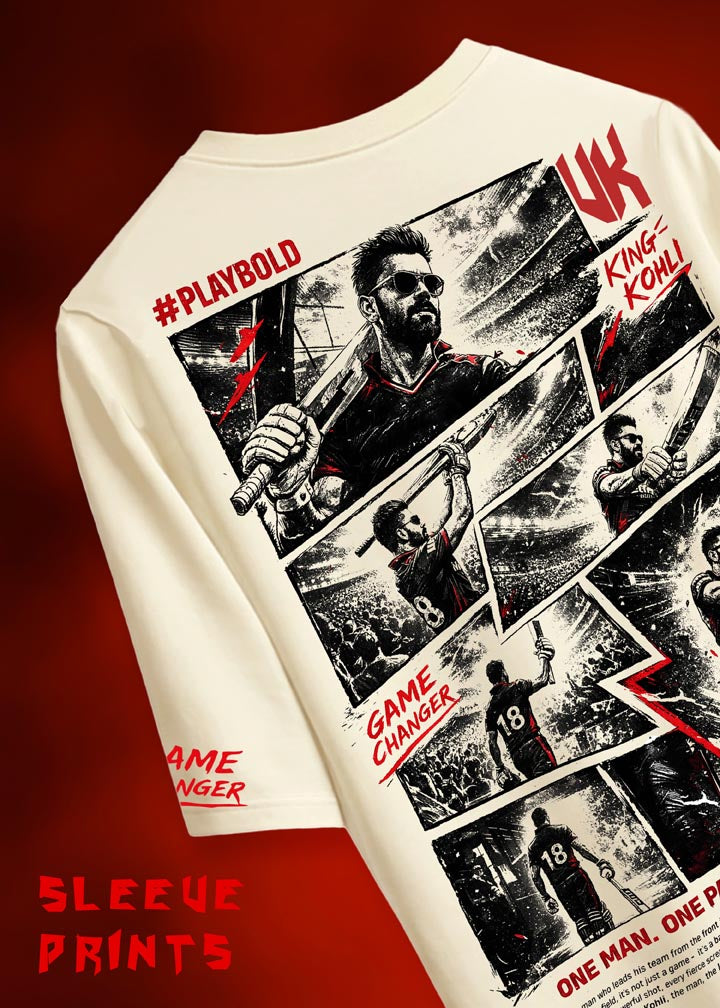 Red Army Play Bold Graphic Cricket Fan T-Shirt – Comic Panel Sports Edition