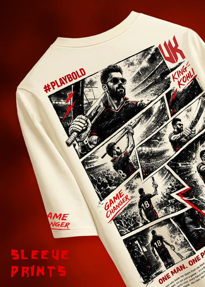 Red Army Play Bold Graphic Cricket Fan T-Shirt – Comic Panel Sports Edition