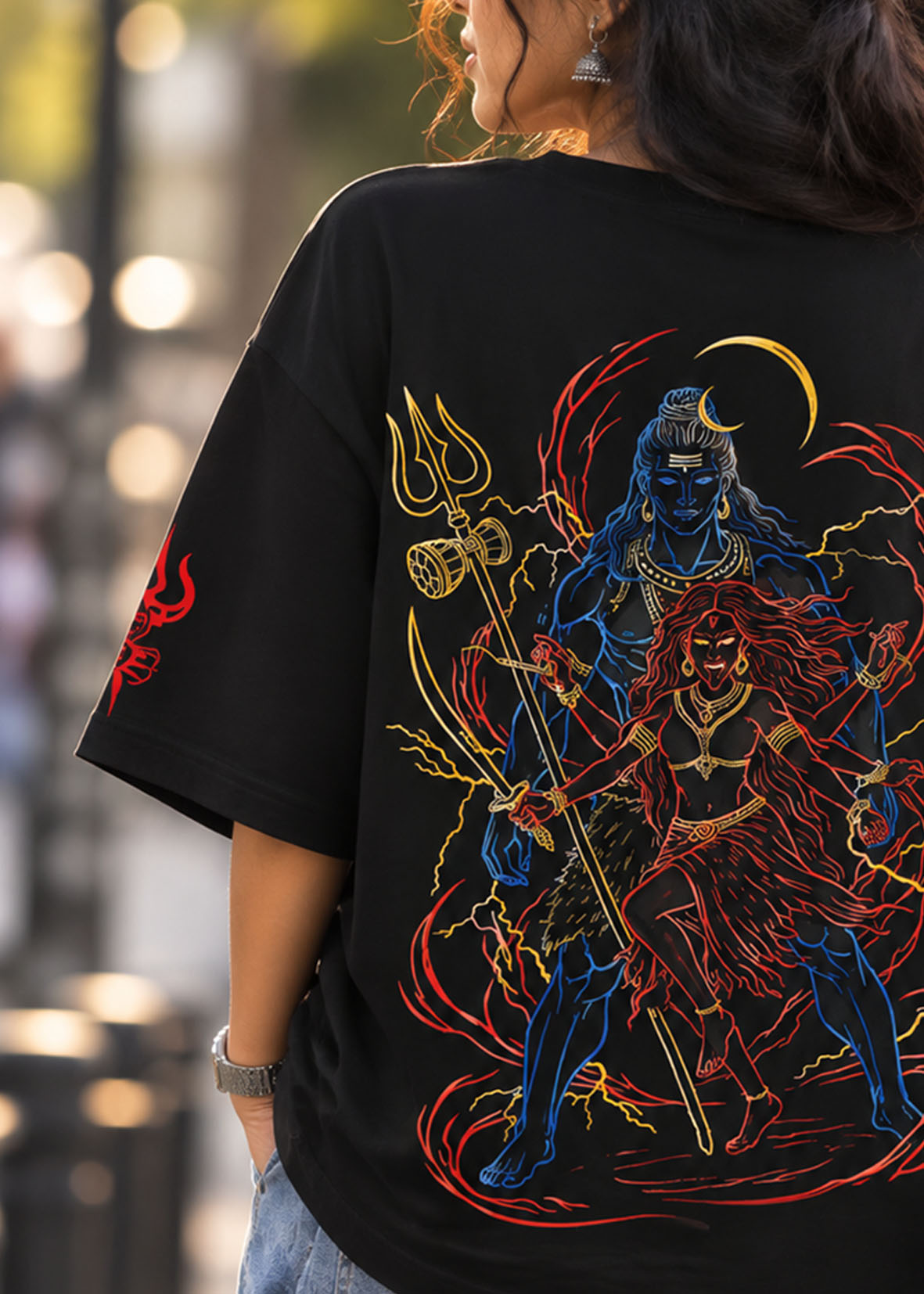WOMENS SHIVA X KALI DIVINE GRAPHIC T-SHIRT