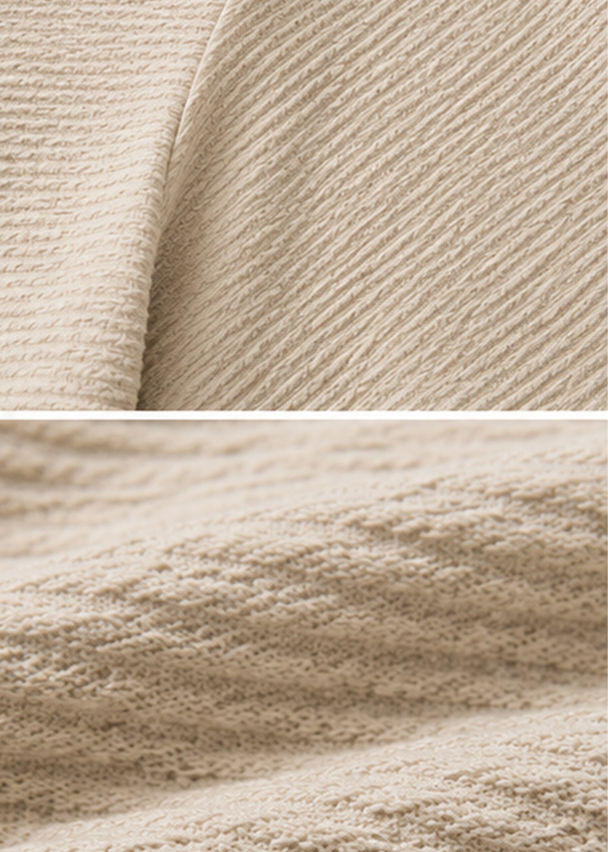 J&JP Luxury Light Beige Soid Crew Neck Mens T-Shirt