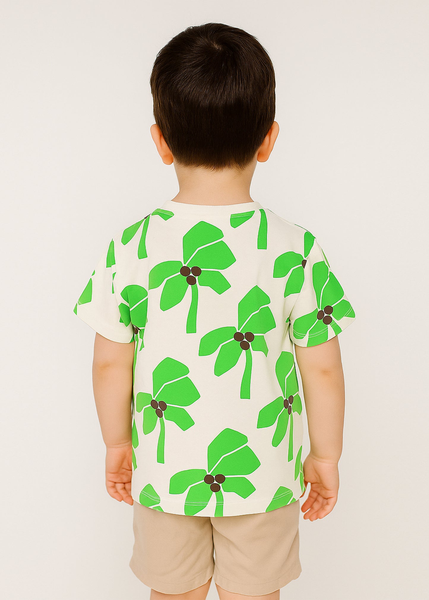 J&JP Boys Printed Half Sleeve T-Shirt- Off White